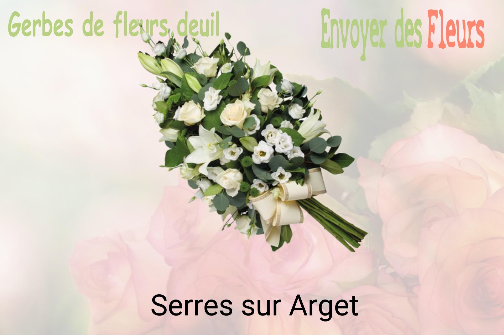 Gerbe de fleurs de deuil livrée à Serres-sur-Arget
